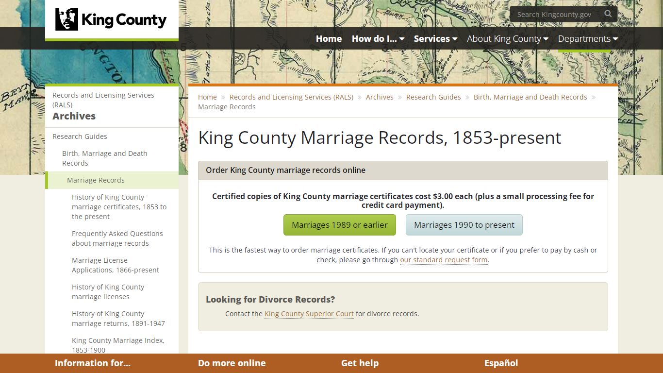 King County Marriage Records, 1853-present - King County